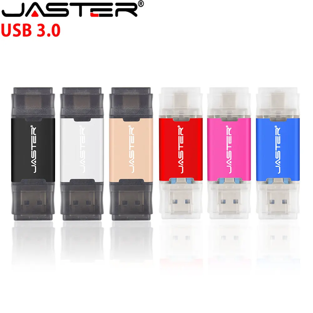 במהירות גבוהה מסוג C-USB 3.0 Flash Drive 64GB אדום OTG מקל זיכרון 64GB שחור עסקים יצירתיים מתנה כונן עט 32GB זהב Pendrive - 0