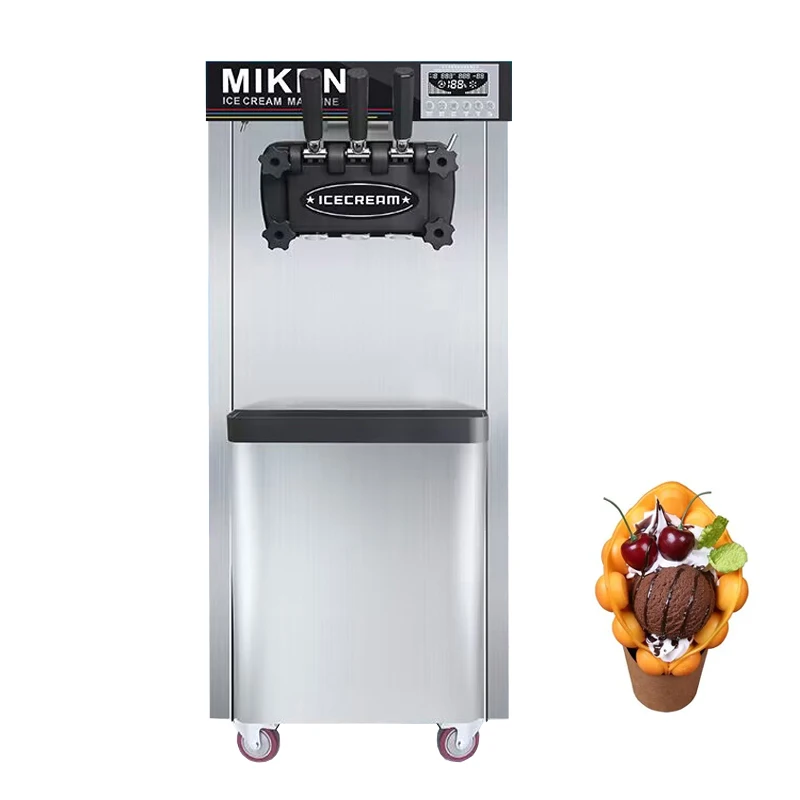3 טעמים רכים גלידה מכונת מסחרי גלידה יצרני פלדה אל חלד גלידה ביצוע Machine 1600W - 0