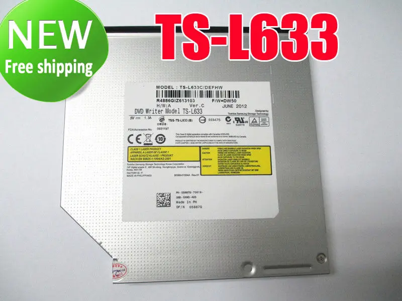 DVD+RW, CD+RW, כונן צורב DVD סופר מודל TS-L633 עבור מחשב נייד - 0