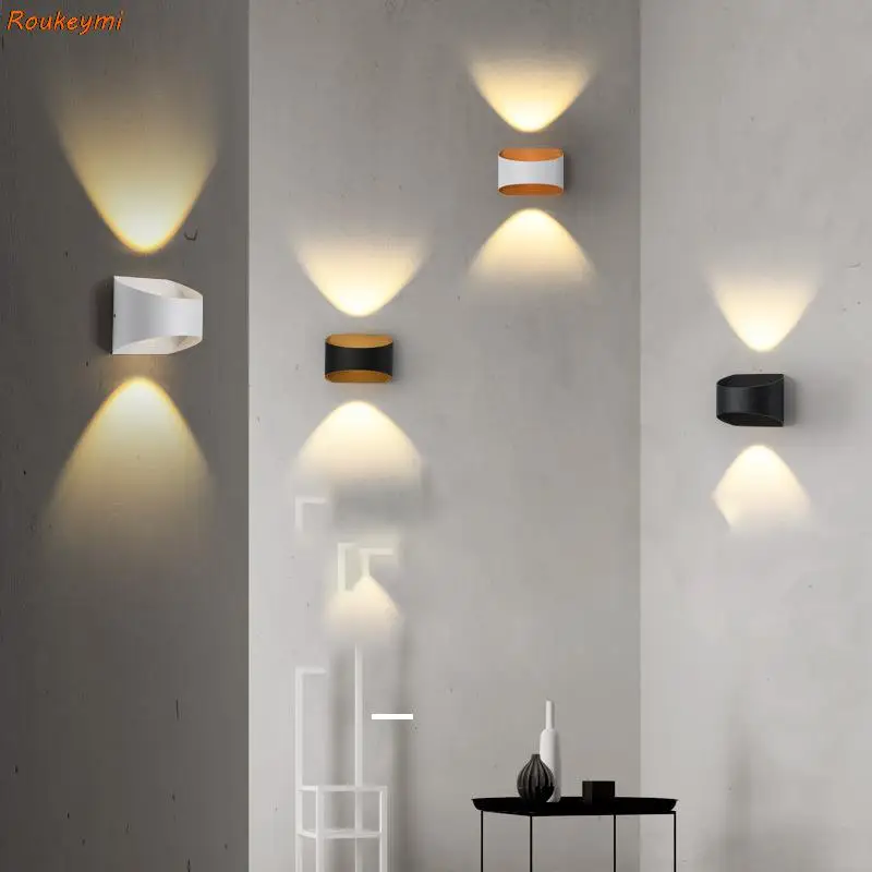 עיצוב יצירתי LED מנורת קיר 10W פנימי עמיד למים חיצוני מודרני נורדי מנורות קיר מנורת קיר פנימי אור עיצוב הבית - 0