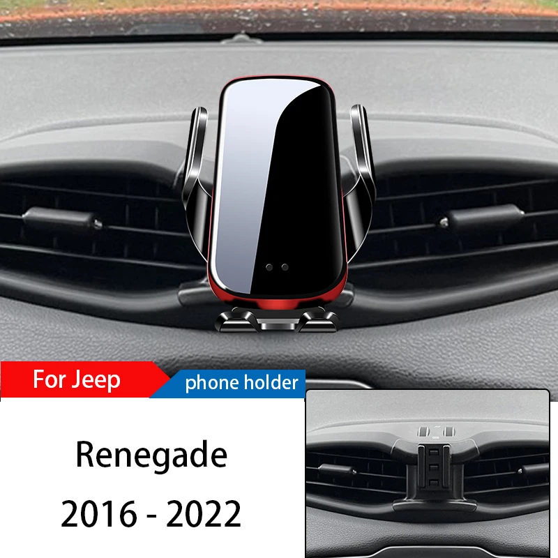 מטען אלחוטי הרכב מחזיק טלפון הר לעמוד על ג ' יפ הבוגד 2016-2022 מתכוונן ניווט GPS נייד תושבת אביזרים - 0