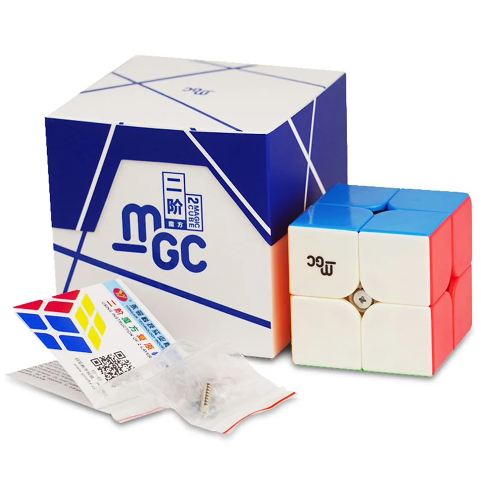 YJ לMGC 2x2 מגנטי קוביית קסם שחור או Stickerless YongJun לMGC 2x2x2 מהירות הקוביה לאימון מוח צעצועים לילדים ילדים - 0