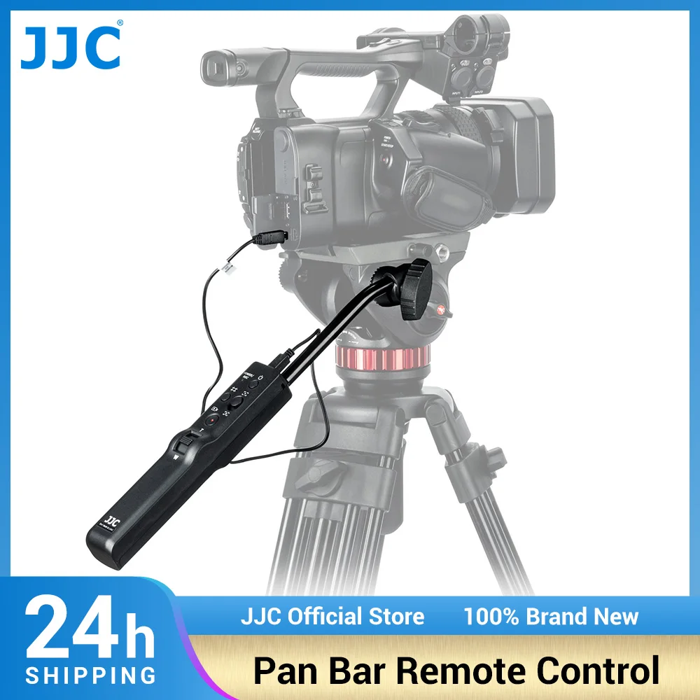 JJC פן בר שליטה מרחוק על LANC/מוטי מסוף מצלמות/מצלמת וידאו, עובד עם Manfrotto 502AH 502A 504HD 509HD 526 Nitrote N8 - 0