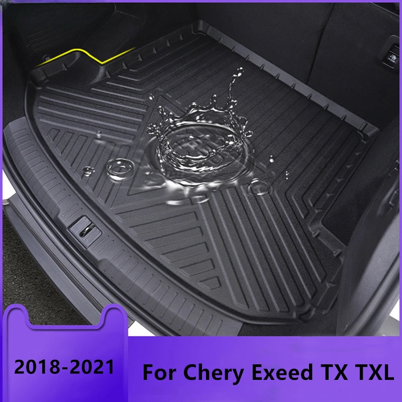 חדש מכוניות יוקרה האחוריים תא המטען אוניית מטען אתחול TPO המטען מחצלת הרצפה מגש בוץ לבעוט שטיח Chery Exeed TX TXL 2018-2021 אביזרים - 0
