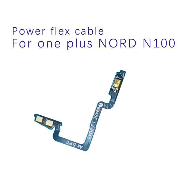 עוצמת הכוח להשתיק להגמיש כבלים עבור OnePlus 1+ Nord N100 להגמיש N100 על כוח, נפח למעלה למטה לצד לחצן להגמיש סרט - 0