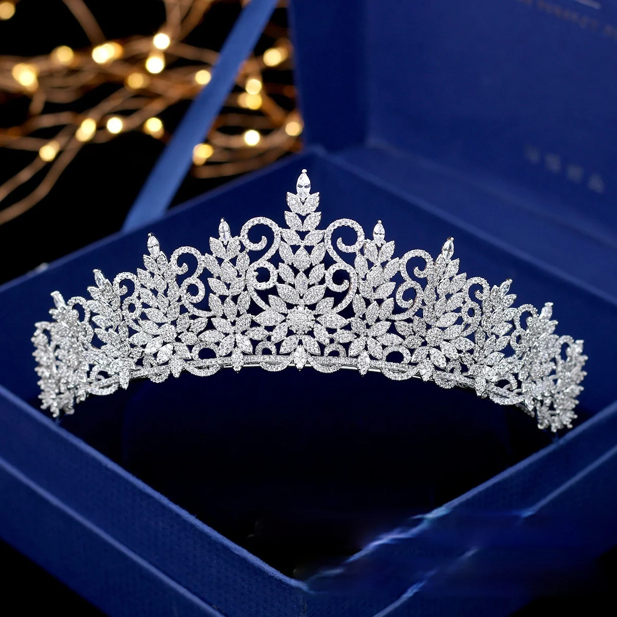 כלה כיסוי הראש מלא זירקון כתר נסיכה קוריאנית סגנון אלגנטי הכתר שמלת החתונה אביזרים לשיער - 0