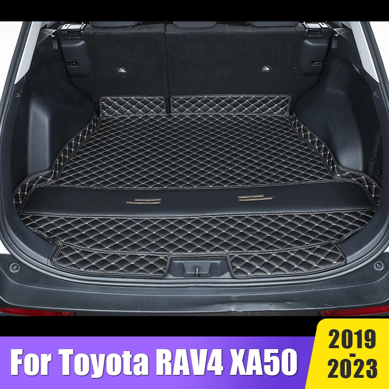 מותאם אישית המטען מחצלת עבור טויוטה RAV4 XA50 2019 2020 2021 2022 2023 רב 4 היברידית אוניית מטען שטיחים הפנים אביזרים כיסוי - 0
