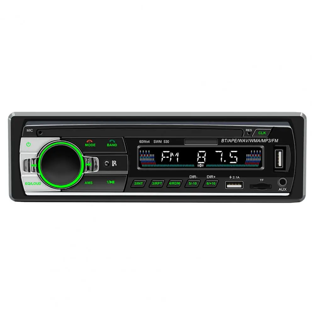 המכונית SD נגן נוח HiFi נשמע 7 צבע אורות-Bluetooth תואם MP3 סטריאו לרכב מקלט עבור המכונית. - 0