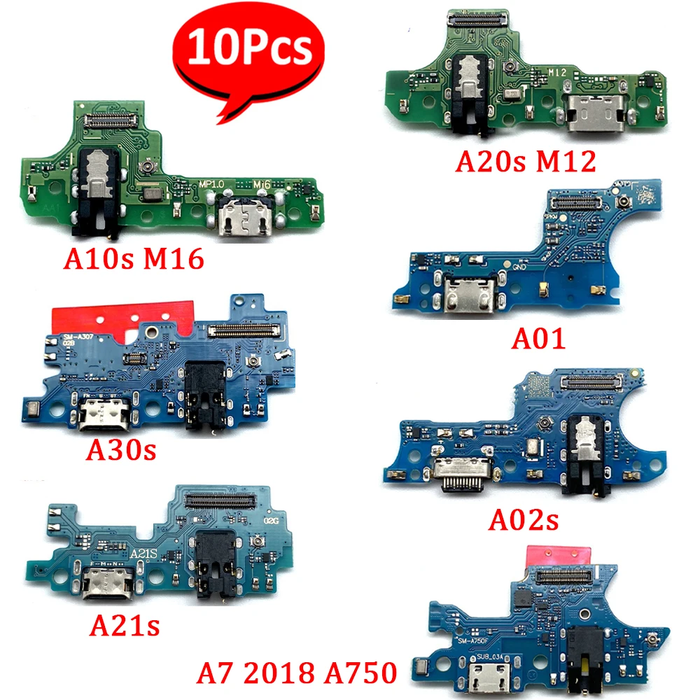 10Pcs，נבדק על סמסונג A10S A20S A30S A50S A21S A01 A03 הליבה A02S USB מיקרופון מטען נמל הטעינה מחבר מזח לוח - 0