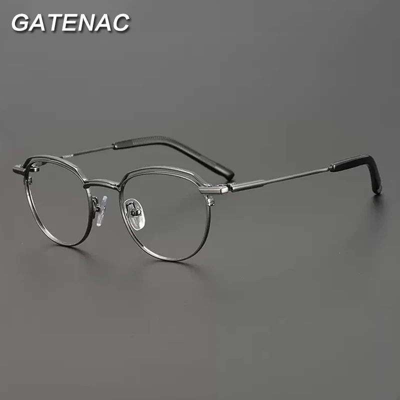 בציר מטיטניום טהור משקפיים מסגרת גברים רטרו מרשם אופטי קוצר ראייה מסגרת משקפיים נשים 2022 יוקרה חדשים של מותג משקפי שמש - 0