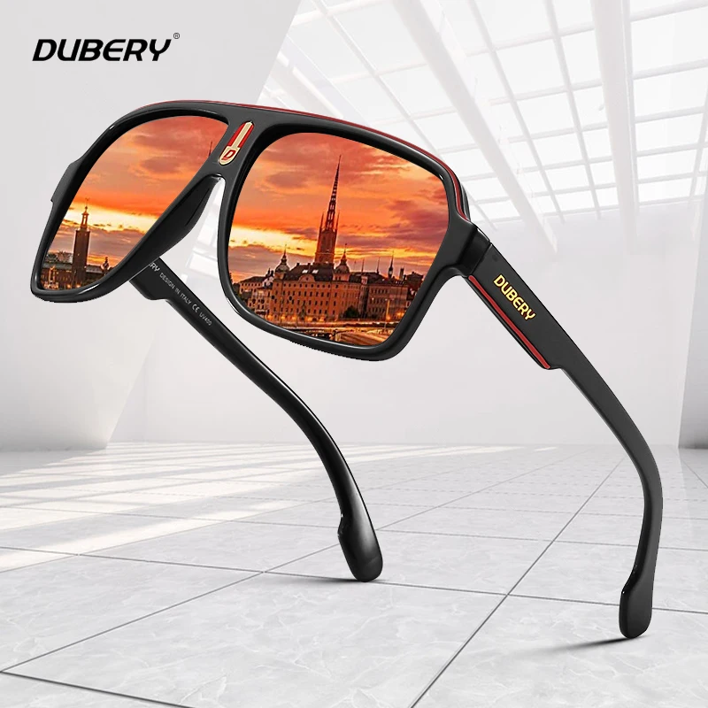 DUBERY אופנה גברים Oversize מקוטב משקפי שמש מגניבים טייס סגנון שיפוע גוונים נהיגה בציר מותג עיצוב Oculos דה סול - 0