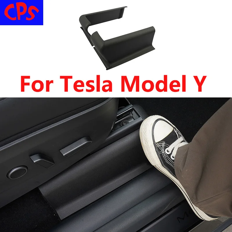 עבור טסלה מודל Y מושב תחת תמיכה הגנה פינה הדלת אדני Anti-Scratch ללבוש עמידים הגנה המקורי ברכב זמש - 0