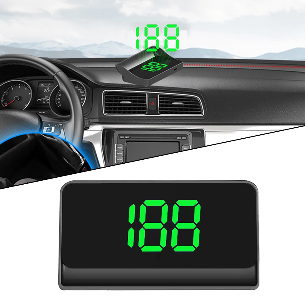 אוניברסלי לרכב האד GPS תצוגה עילית מד מהירות מד מרחק המכונית דיגיטלית מהירות החלפת קילומטר/שעה הראש הירוק התצוגה - 0