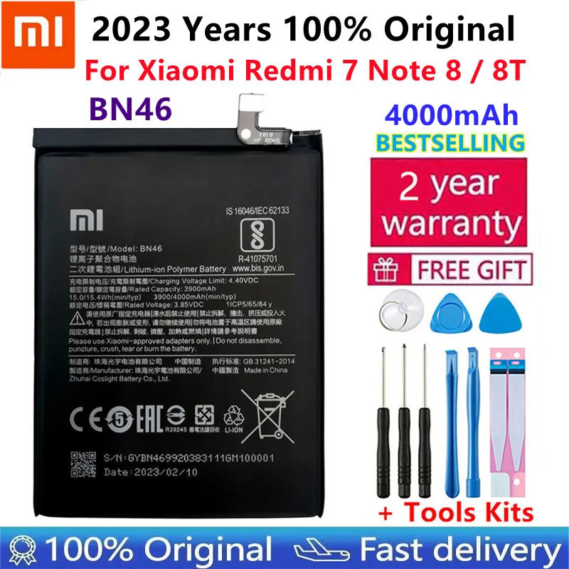100% מקורי החלפת 4000mAh BN46 סוללה עבור Xiaomi Redmi 7 Note8 הערה 8 8T הסוללה של הטלפון Bateria Batterie AKKU כלים חינם - 0