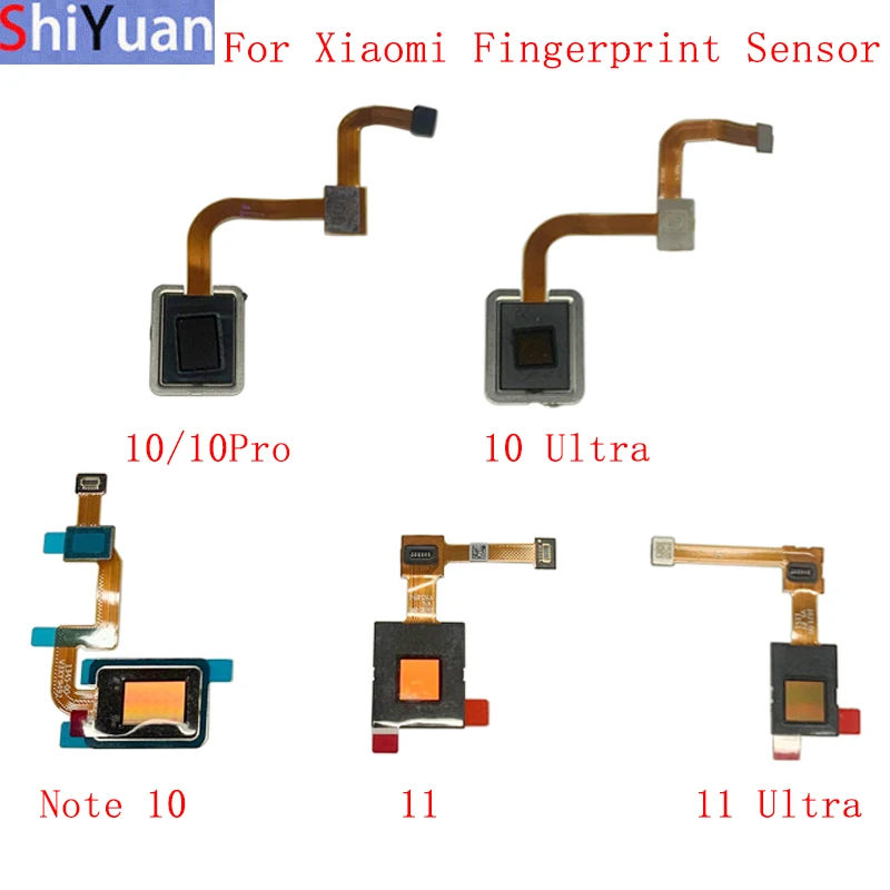 מקורי חיישן טביעות אצבע, סורק כפתור הבית להגמיש כבלים עבור Xiaomi Mi 10 11 אולטרה הערה 10 Pro חיישן מגע חלקי תיקון - 0