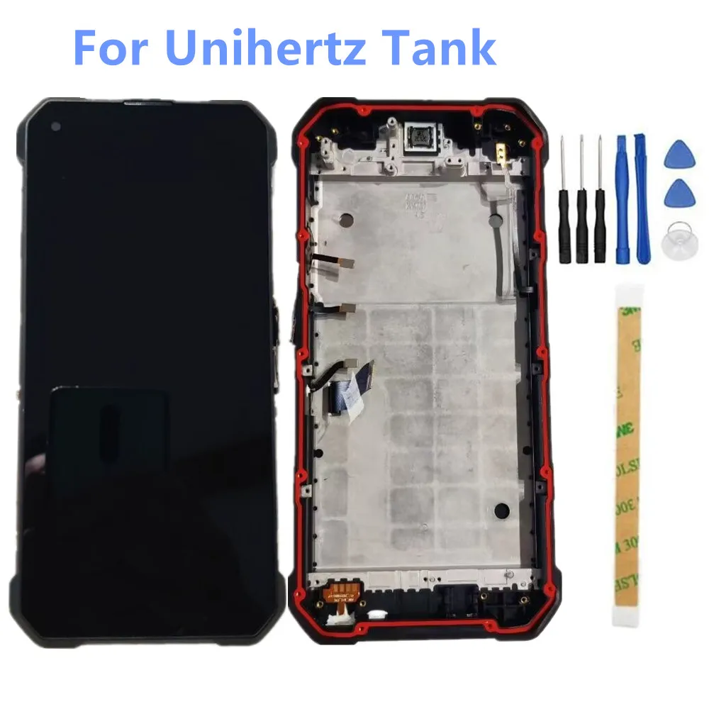 תיקון כלים+מקורי חדש עבור Unihertz טנק 6.81 inch טלפון סלולרי LCD תצוגה דיגיטלית עם מסגרת + מסך מגע Assemblely זכוכית - 0