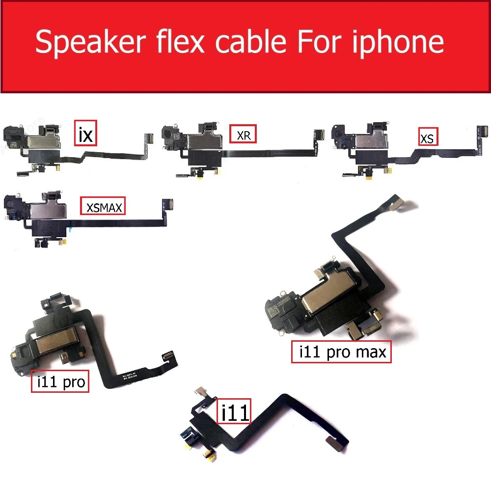 אור חיישן להגמיש כבלים באפרכסת האוזן רמקול הרכבה עבור iPhone X XS מקס XR 11 Pro מקס חלקי חילוף - 0