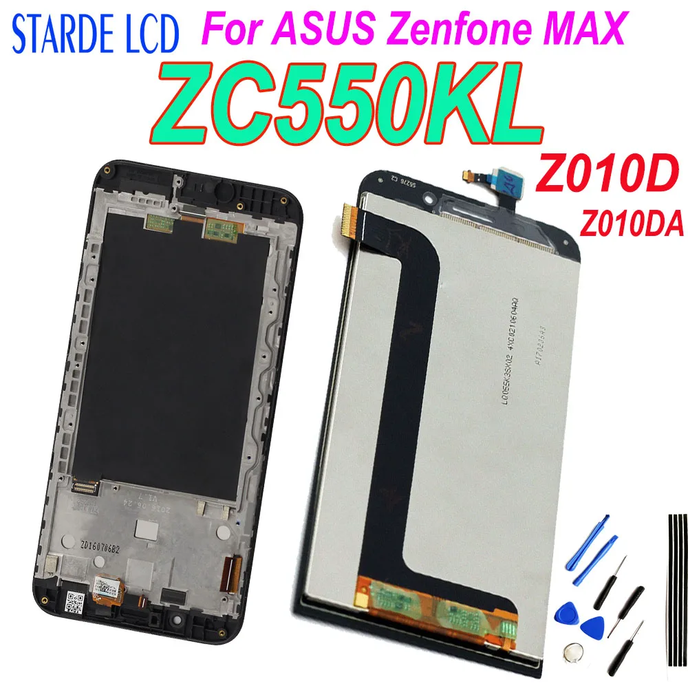 עבור ASUS Zenfone מקס ZC550KL Z010D Z010DA תצוגת LCD מסך מגע דיגיטלית להרכבה עם מסגרת Asus ZC550KL LCD עם כלים - 0