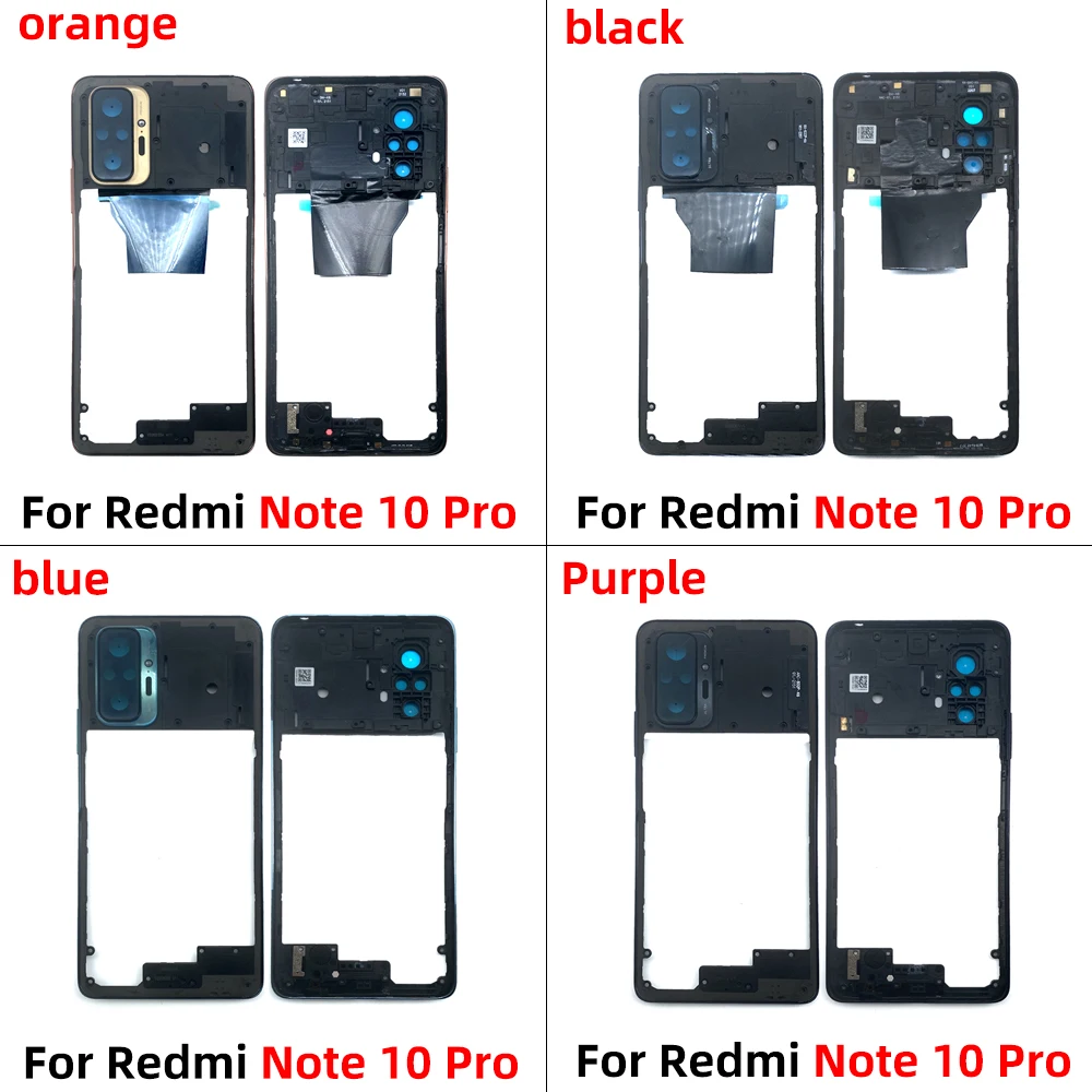 מקורי חדש Xiaom Redmi Note 10 Pro התיכון מסגרת לוח בלוחית לוח מסגרת עם הצד כפתור תיקון חלקי חילוף - 0