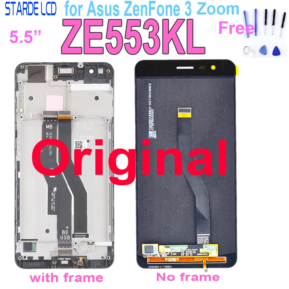 מקורי חדש LCD עבור ASUS Zenfone 3 זום ZE553KL Z01HDA תצוגת LCD מסך מגע דיגיטלית Amoled 5.5