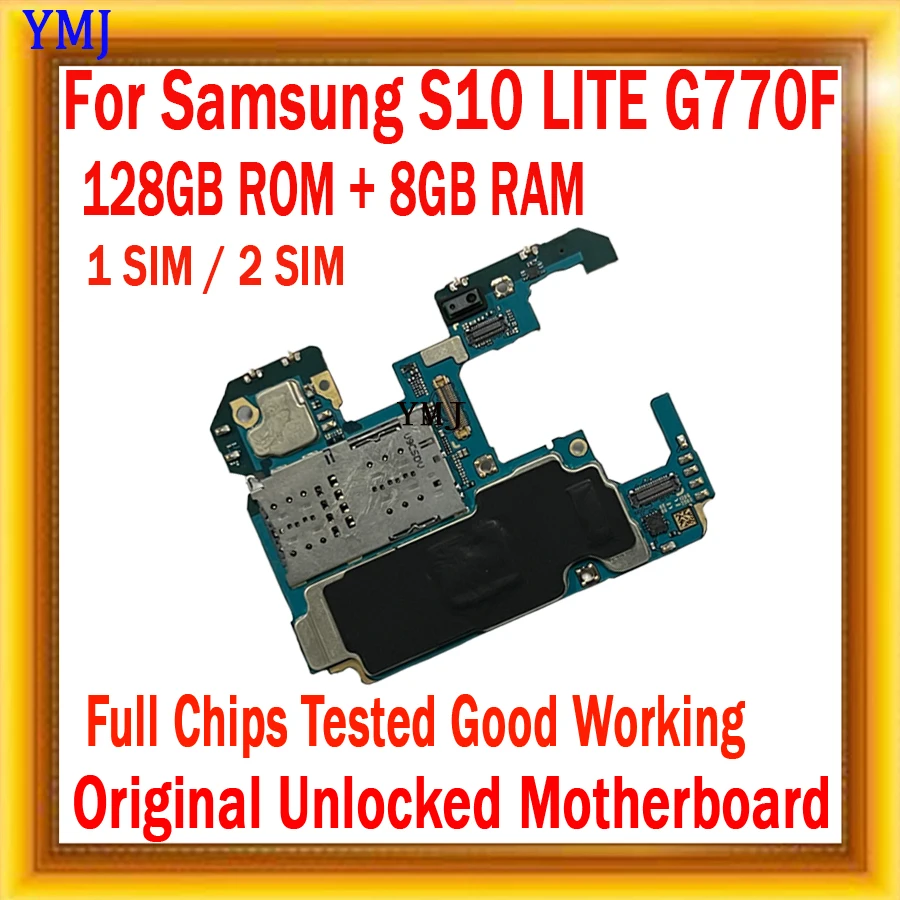 משלוח חינם 128GB ROM עבור Samsung Galaxy S10 לייט G770F SM-G770F לוח האם המקורי סמארטפון ההיגיון לוח ראשי עבודה מלא - 0