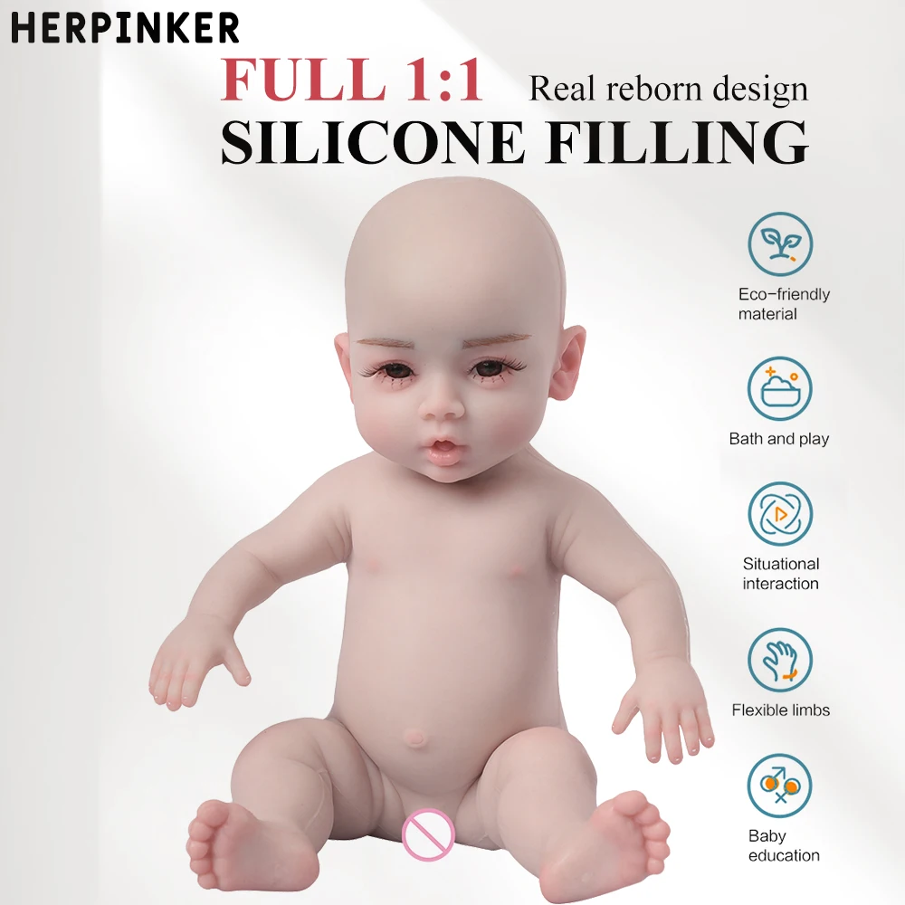 47cm פלאש להרוג בובות ונולד מחדש מציאותית מלאה סיליקון התינוק סיליקון אמיתי סיליקון מלא רב תכליתי תינוק - 0