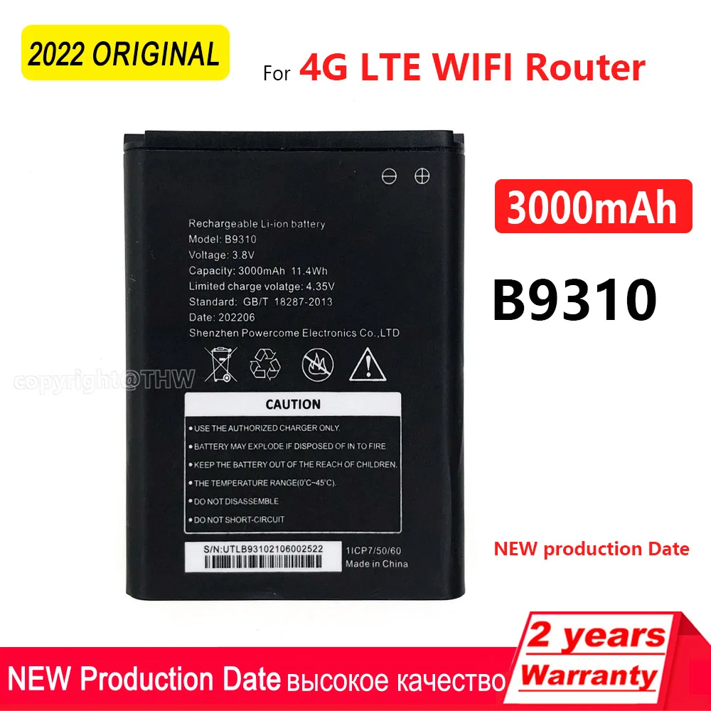 מקורי B9310 3.8 V 3000mAh סוללה נטענת עבור D-LINK B9310 11.4 מ 4G LTE נתב Wi-Fi Hotspot מודם החלפת סוללה - 0