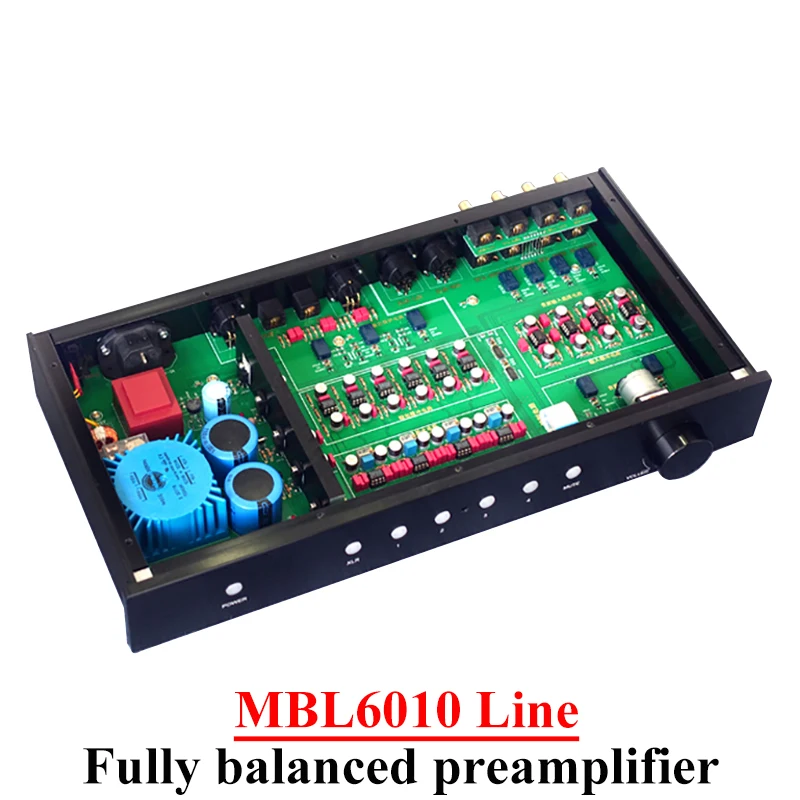 לגמרי מאוזן Preamplifier MBL6010 קו אופ IC 5532+5534 עם שליטה מרחוק, רעש נמוך נמוך עיוות HIFI Preamplifier - 0