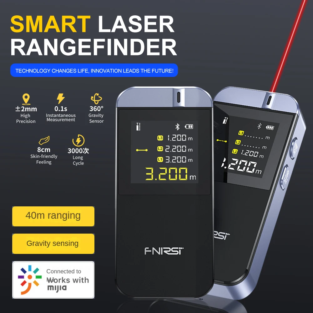 FNIRSI IR40 חכם לייזר למדוד מרחק 40 לייזר מדידה דיגיטלי מד מרחק אפליקציה חכמה דיגיטלי מדויק מד טווח - 0