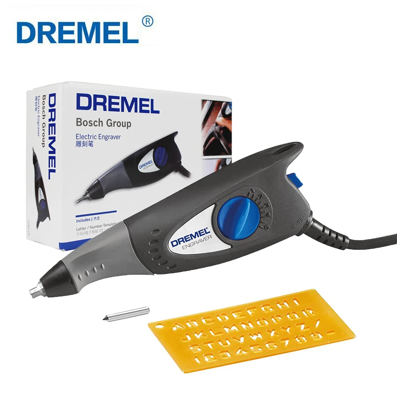 Dremel חרט רוטרי כלי עם שבלונות יצירה המכונה מושלם עבור DIY התאמה אישית וחריטה עור מתכת, זכוכית, עץ - 0