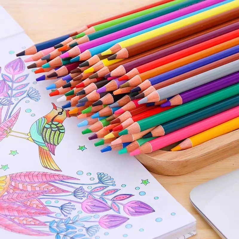 72 צבעים מסיסים במים מקצועי עפרונות צבעוניים הספר צבעי משלוח חינם כלי כתיבה צבעים לצייר ילדים ציוד אמנות - 0