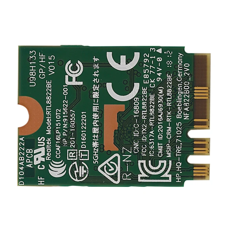 AC WIFI מתאם עבור RTL8822BE NGFF M. 2 802.11 Ac 2.4 G/5GHz אלחוטית Wifi כרטיס+Bluetooth 4.1 FRU: 01AX711 01AX712 עבור Thinkpad - 0