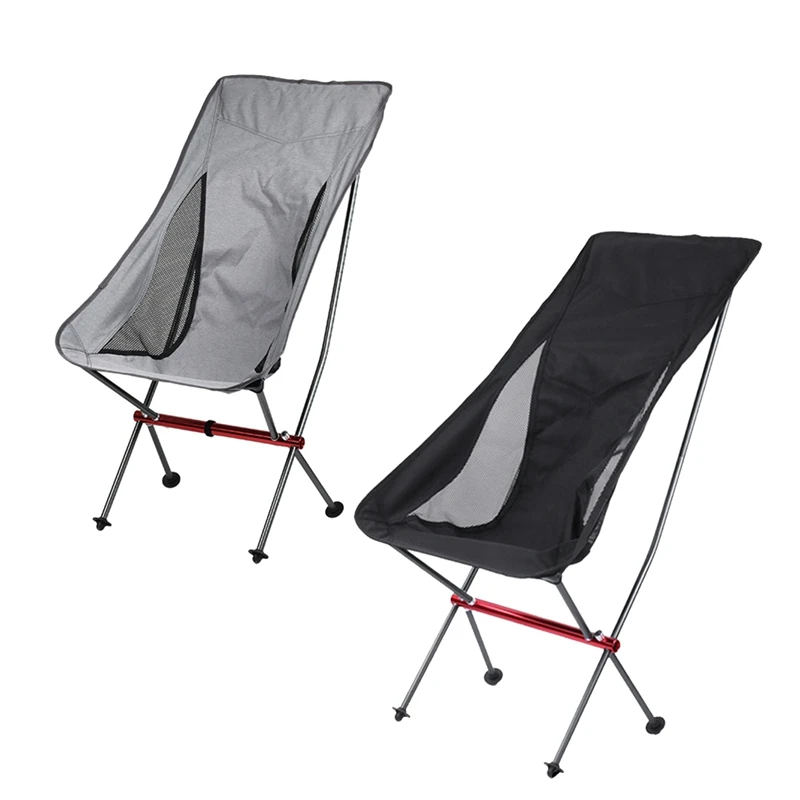 כיסא קמפינג מתקפל נייד חיצוני הירח כיסא מתקפל רגל השרפרף לטיולים פיקניק, דיג כסאות כלים - 0