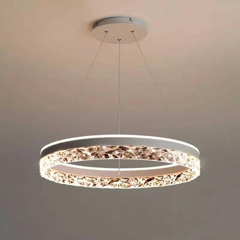 מודרנית, מינימליזם LED נברשת תאורה ביתית קריסטל טבעת תקרה נברשת סלון, חדר השינה, חדר האוכל תאורה chandeli - 0