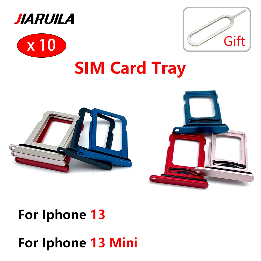10Pcs עבור iPhone 13 מיני יחיד כרטיס ה-Sim כפול שקע בעל חריץ מגש הקורא מתאם מחבר החלפת - 0