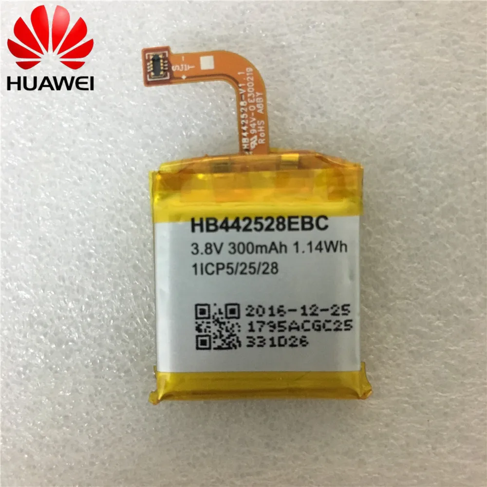 הואה-ווי-סוללה עבור HUAWEI שעון 1 Watch1 ליתיום פולימר נטענת Bateria החלפת HB442528EBC 1ICP5/25/28 3.8 V 300mAh - 0