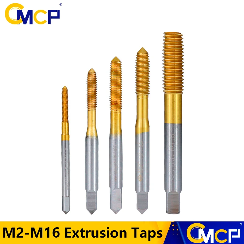 CMCP שחול ברזים M2-M16 Fluteless להרכיב מכונה ברזים ציפוי בדיל ערך לדפוק חוט הקש על התרגיל מתכת השחלה כלים - 0