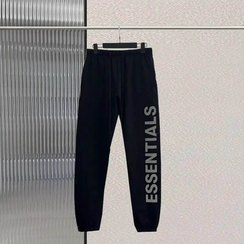 2023 החדש יסודות מכנסיים מכתב מודפס לוגו כותנה מכנסי מותג האופנה oversize חופשי יוניסקס באיכות גבוהה מזדמנים מכנסיים - 0