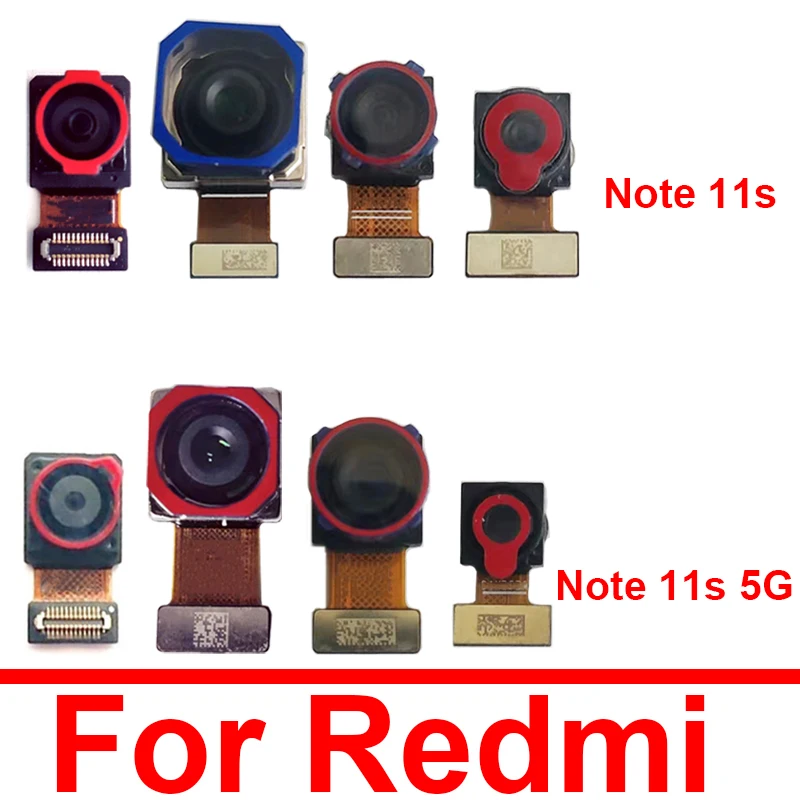 קדמי אחורי מצלמה ראשית Xiaomi Redmi הערה 11S 4G 11S 5G חזרה לפני Selfie קטן מול המצלמה גדול להגמיש כבלים חלקים - 0