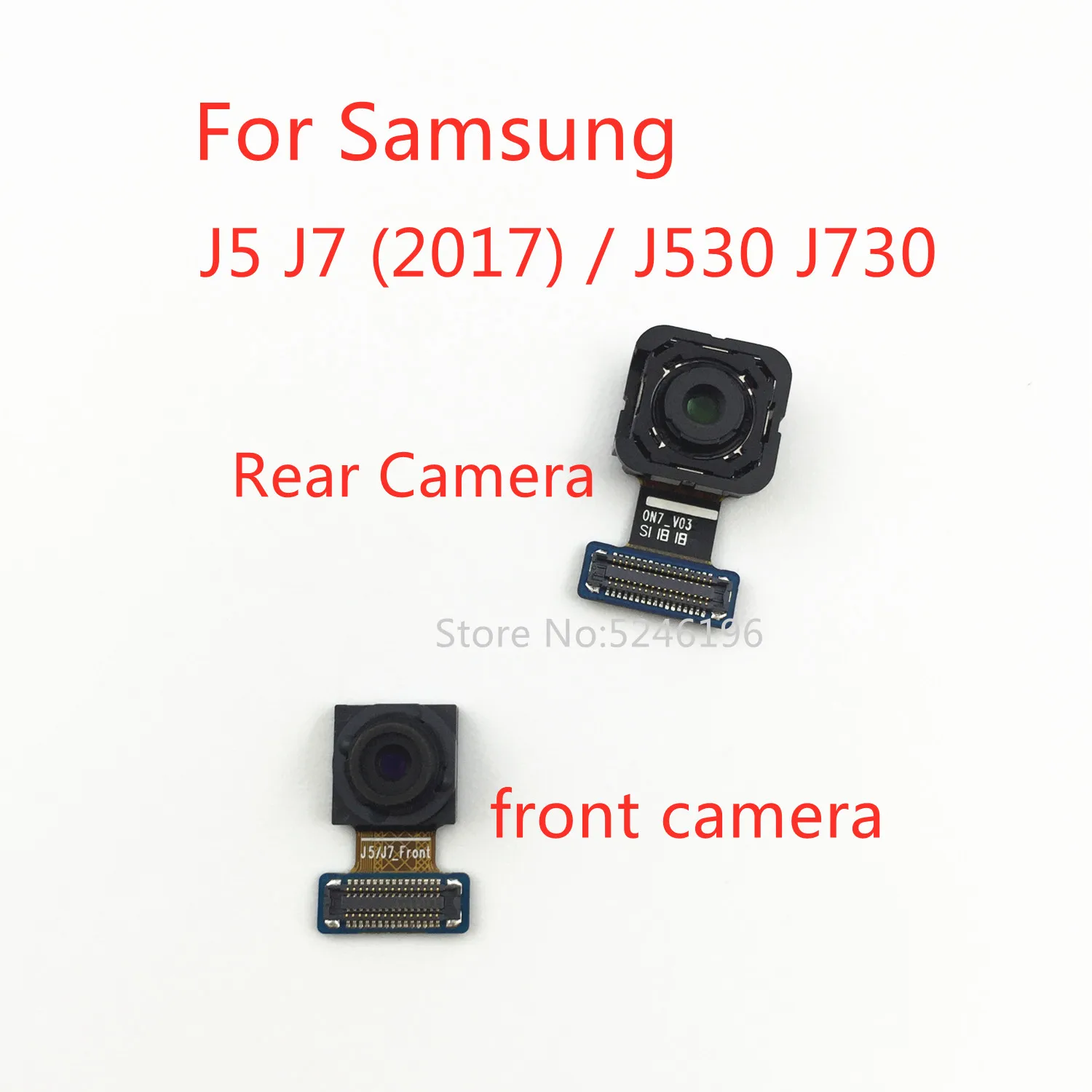 1psc עבור Samsung Galaxy j-7 J5 (2017) / J530 J730 חזרה המרכזי הגדול המצלמה האחורית, קדמי מצלמה מודול להגמיש כבלים המקורית להחליף את החלק. - 0