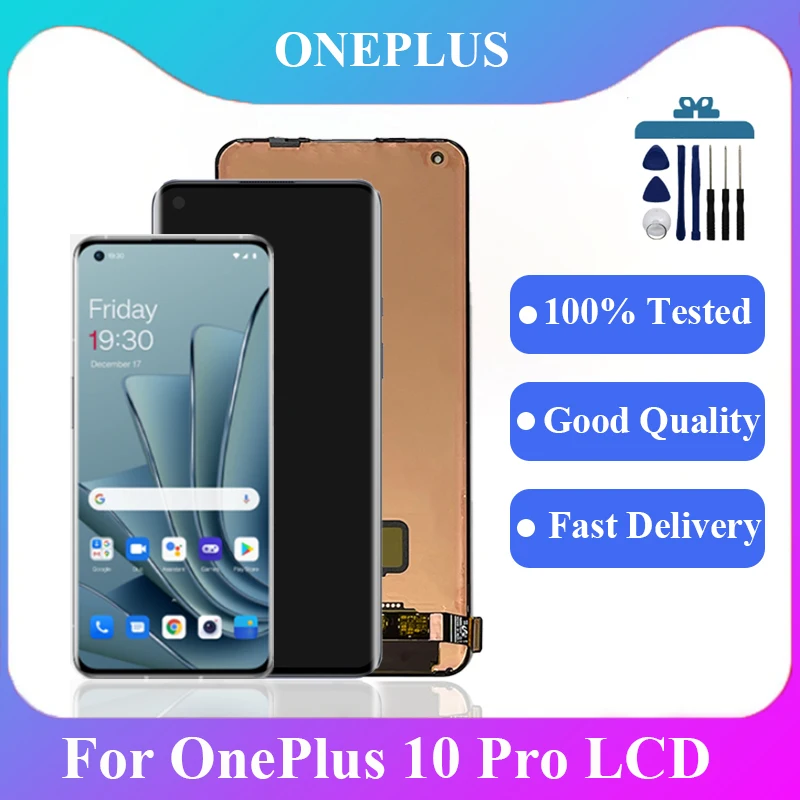 מקורי AMOLED עבור OnePlus 10 Pro תצוגת LCD מסך מגע דיגיטלית הרכבה עבור 1+10 Pro NE2210 NE2211 NE2213 NE2215 LCD - 0