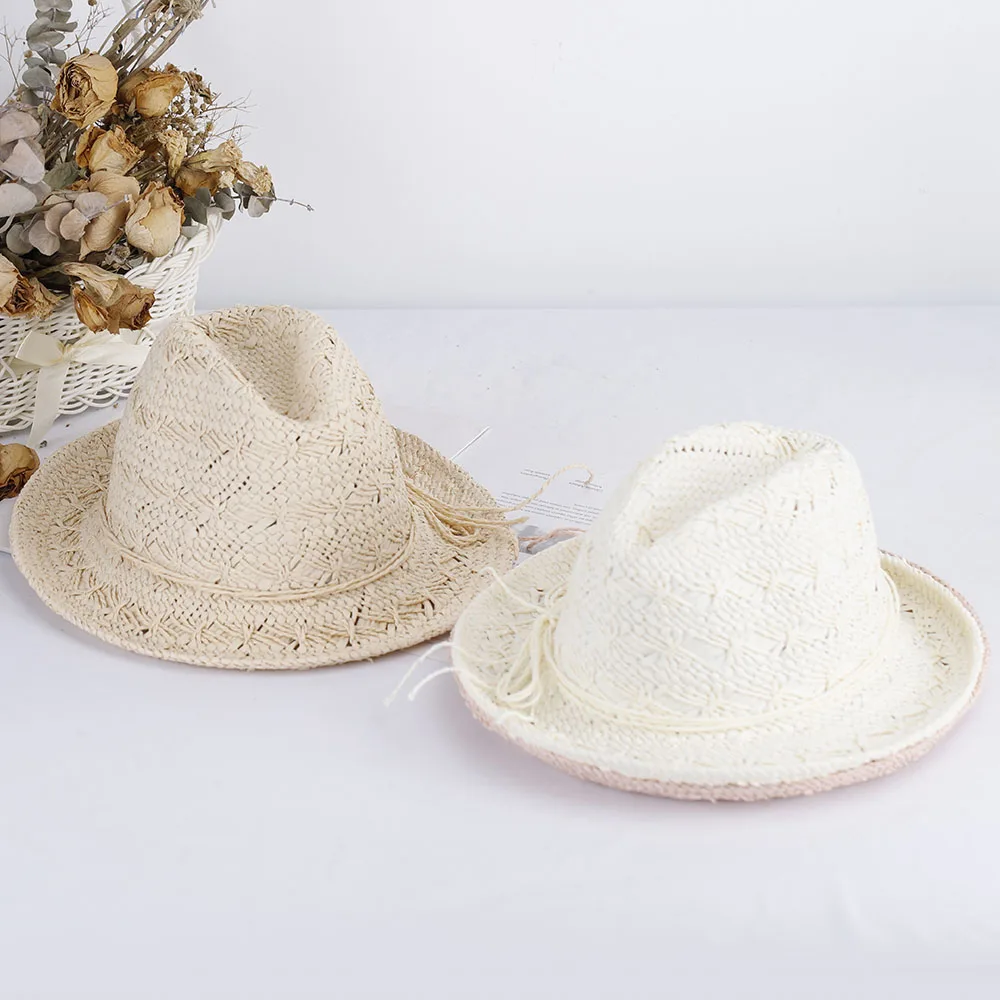 חדש פדורה כובעי נשים של השמש בקיץ כובע כובע קש כובע דלי גולף כובע נשים הגנת uv סולארית כובע החוף כובעים לנשים - 0