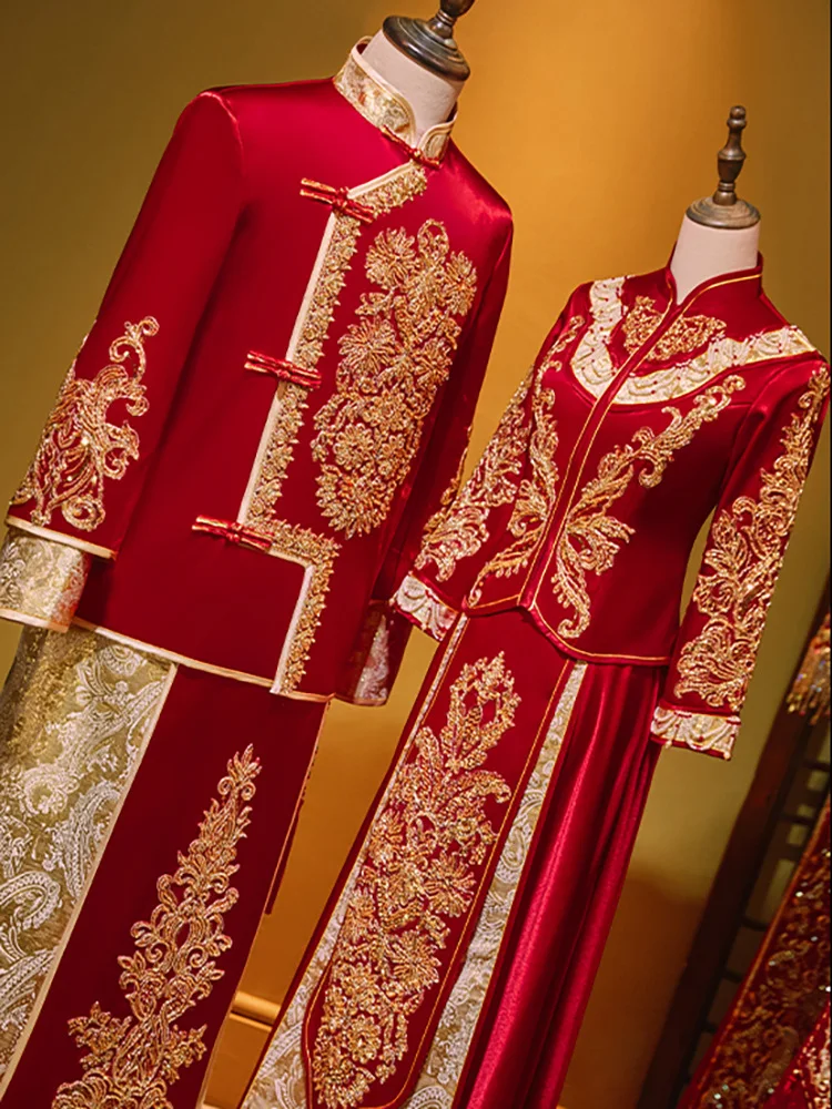 חדש סינית מסורתית שמלת רקמת חרוזים אירועים גבוה Quaity קלאסי Cheongsam סין צ ' יפאו הגומי для восточных - 1