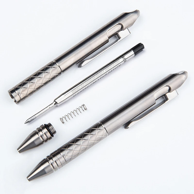 סגסוגת טיטניום טקטי עט המשרד לעסקים כתיבה חתימה בעט לחיצה על עט EDC כלי - 1