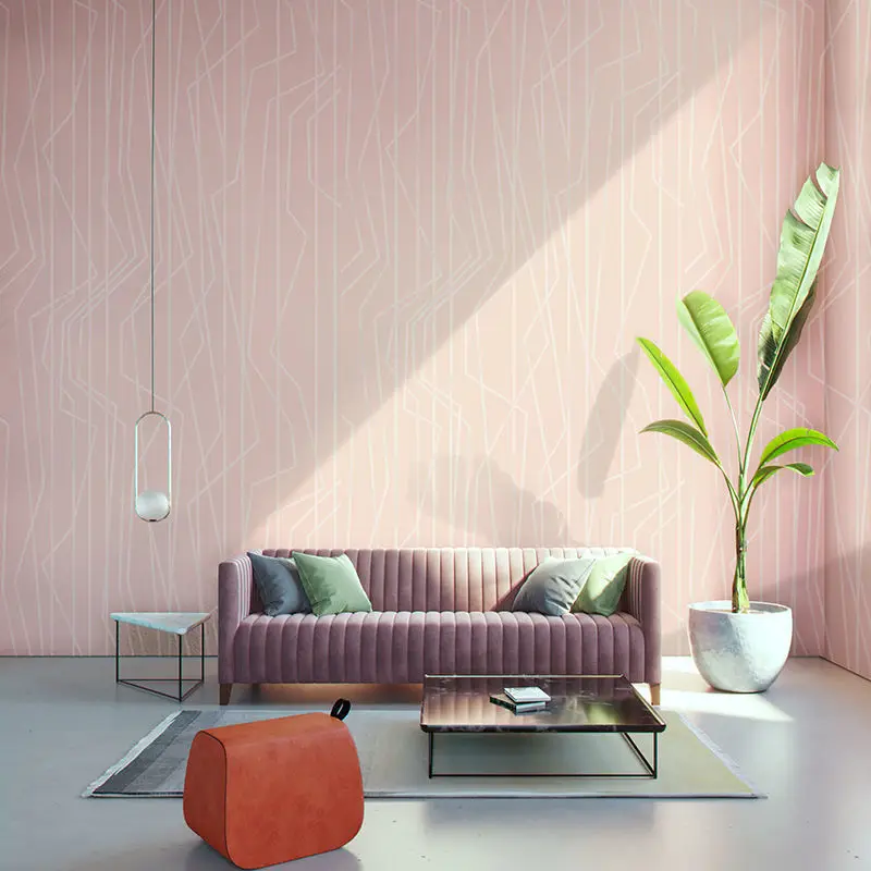 אופנה שמנת-לבן עקומת פס טפט 3d קו מודרני מינימליסטי חדר מגורים חדר שינה טלוויזיה רקע קיר בעיצוב קיר נייר - 1