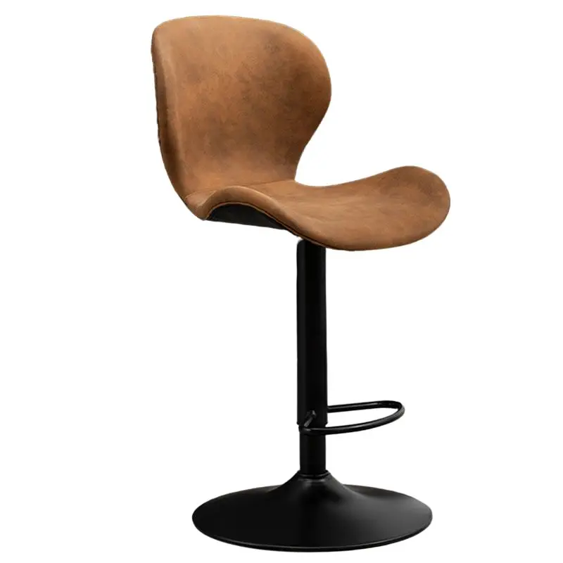 האירופי עור רף נמוך כסא מעלית מודרנית שחור יוקרה הכסא המסתובב מתכת עיצוב מינימליסטי Chaises Longues רהיטים הכיסא - 1