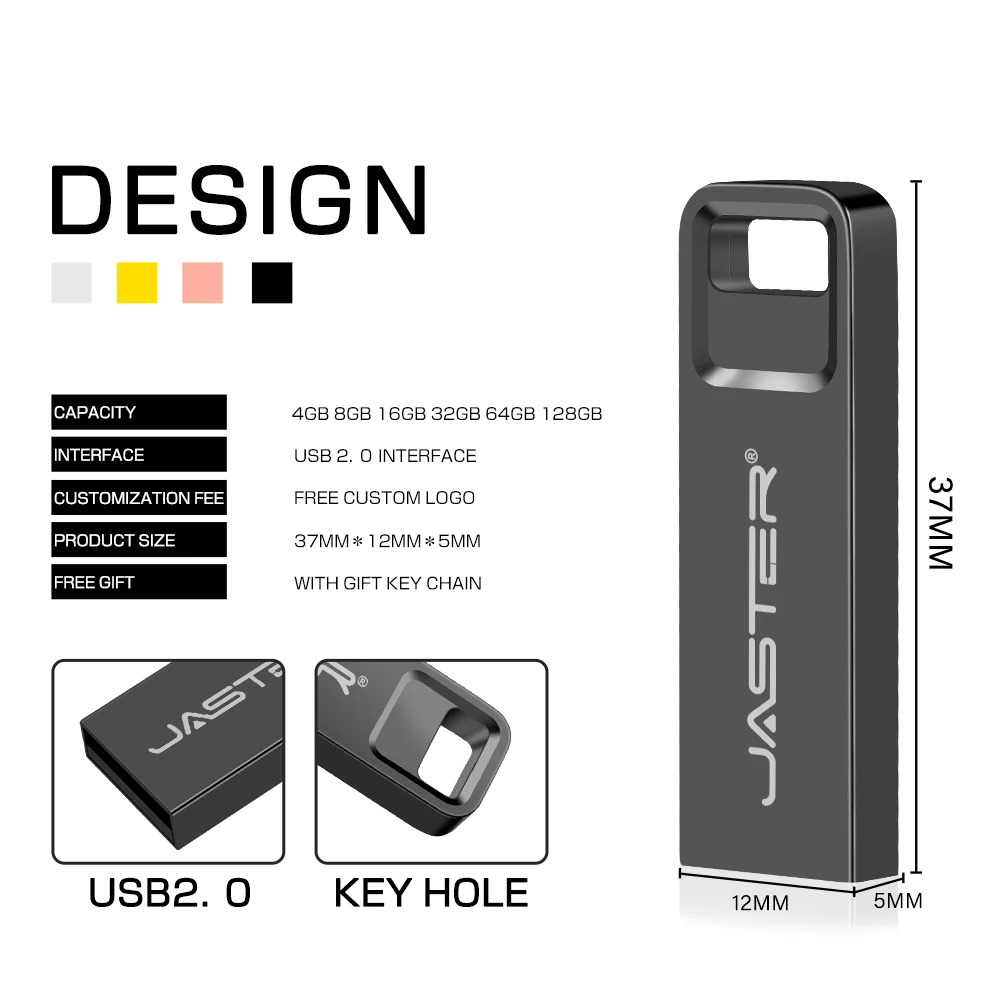 SHANDIAN חינם מותאם אישית לוגו מתכת כונן עט 64G אמיתי קיבולת של כונני פלאש USB זהב מקל זיכרון עסקים יצירתיים מתנה Pendrive - 1