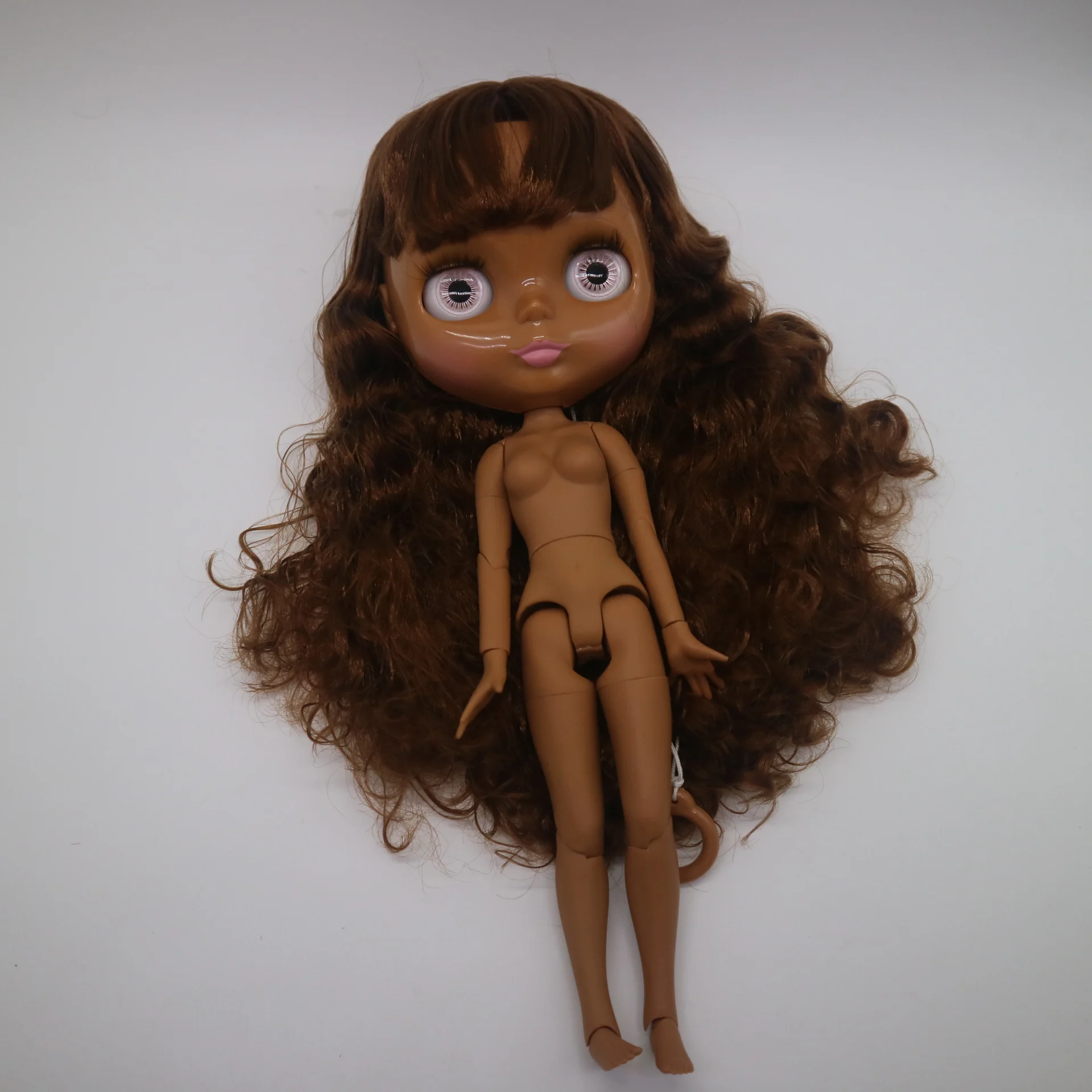 עלות משלוח חינם עירום Blyth בובות עם משותפת הגוף מפרקי הבובה DIY(עור כהה בובה) - 1