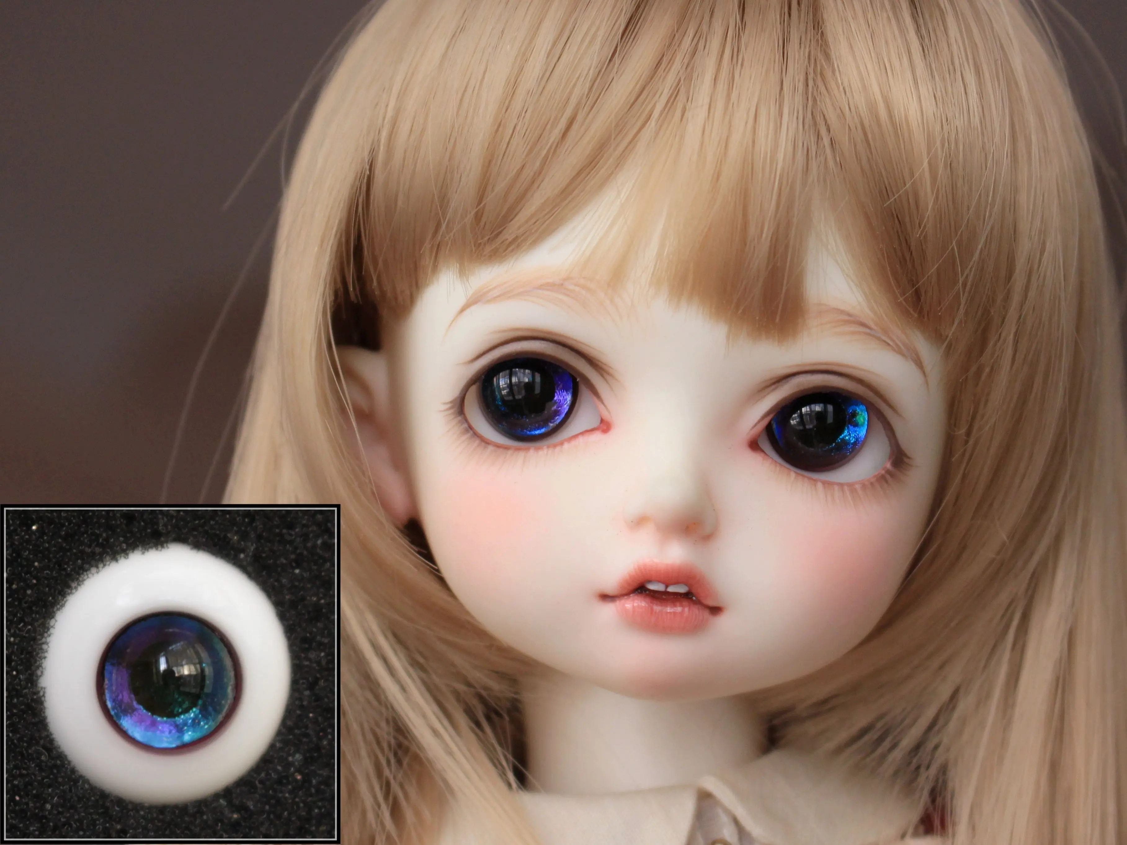 BJD בובה עיניים מתאים 12mm 14mm16mm18mm עם קטן איריס גודל זכוכית צבעונית בובה העיניים אביזרים - 1