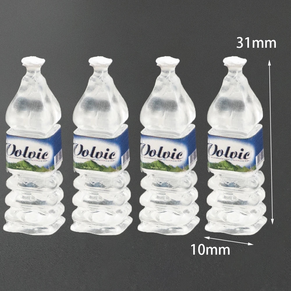 4Pcs 1/12 הבובות סופרמרקט מיניאטורי מים מינרליים בקבוק מיני משקאות צעצוע ob11 bjd קישוט בית בובות אביזרים - 1